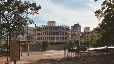 Philadelphia Police Department headquarters building at Race Street in Philadelphia