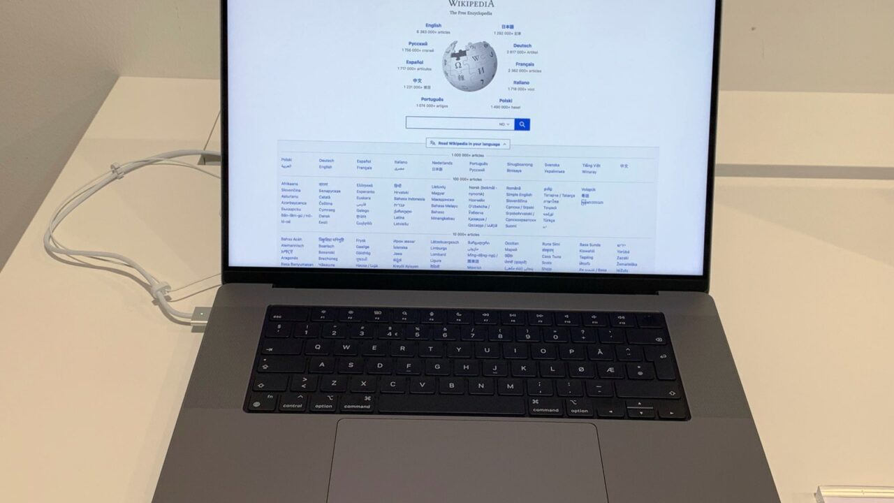 MacBook Pro laptop open on a desk